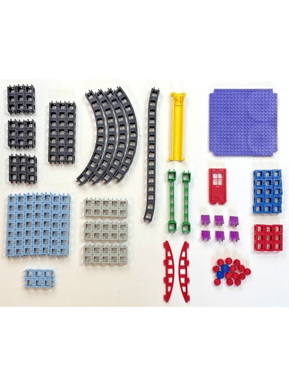 Rokenbok Monorail Parts Lot Track Balls Chute Connectors
